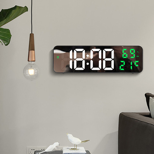 3d Digital Led Reloj Decorativo De Pared Recargable Batería
