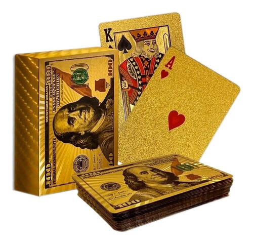 Cartas Baraja De Póker Cartas Dorado De Lujo Ultra Fino