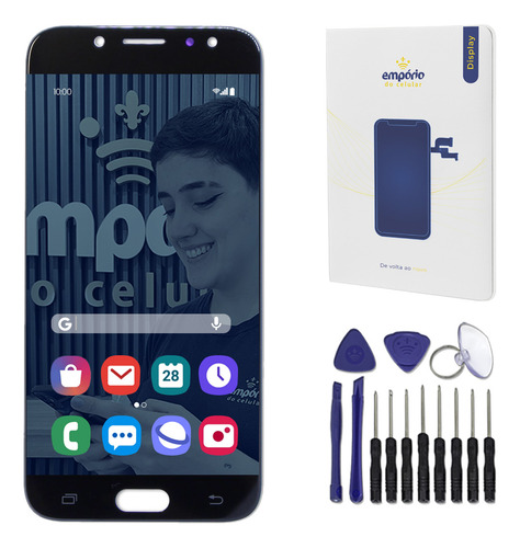 Tela Frontal Display Compatível J7 Pro J730 Premium Cor Dourado
