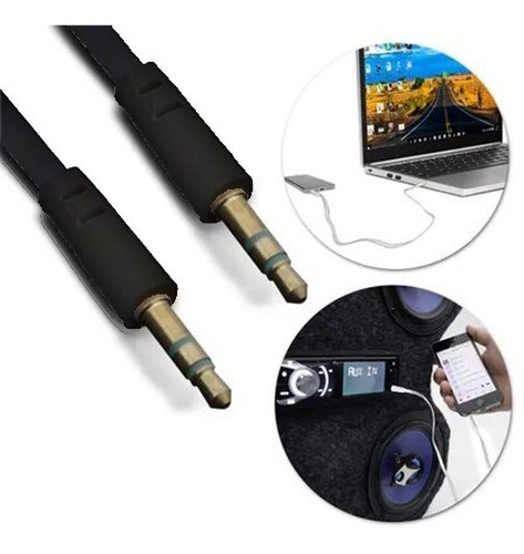 2 Cabo Auxiliar Saida De Audio P2 Para Tablet Notebook E Som