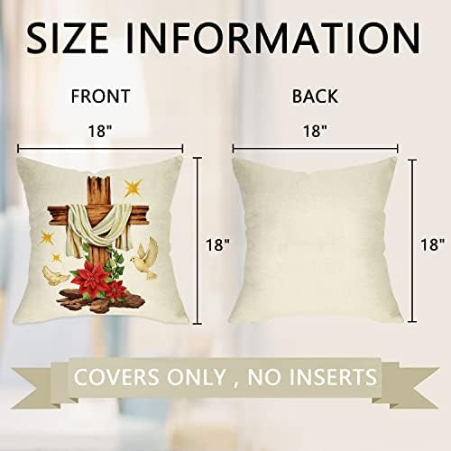 Ussap Juego De 4 Fundas De Almohada Decorativas Religiosas C