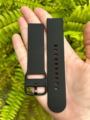 Pulseira De Silicone Compatível Com Zeblaze Gts 3 Plus Cor Preto Largura Da Pulseira 22 Mm