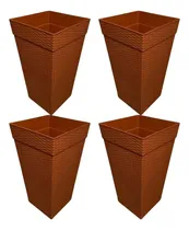 Comprar Kit 4 Vasos Coluna Plantar Flores Planta Jardim Decorar Sala