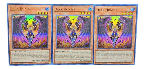 Dark Honest Set De 3 Cartas Yugioh! Idioma Ingles Ultra Rare