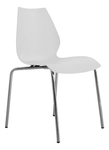 Silla Fija De Diseño Bonno Brenda Blanca