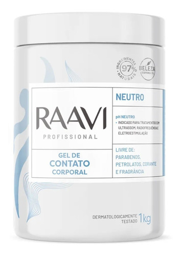 Gel de contato Raavi Neutro en pote 1kg