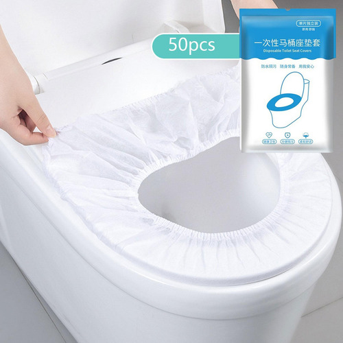 Hel 50 Piezas De Funda Desechable Para Asiento De Inodoro,