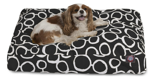 Cama Para Mascotas Rectangular Pequeña Negra Majestic Pet Fu