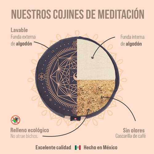 Cudegui Zafu O Cojín De Meditación Dharma