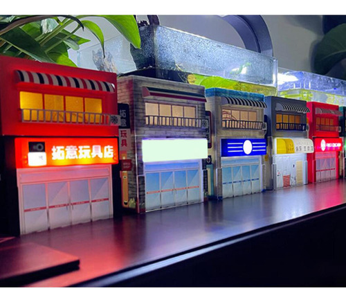 Café De Simulación A Escala 1:64 Con Luces Coleccionables