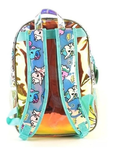 Imagen 2 de 4 de Mochila Espalda Unicornio Tornasolada 16 Pulgadas 91330