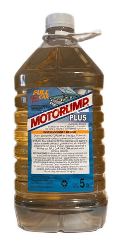 Motorlimp Plus Motor Desengrasante Concentrado Full Cars 5lt