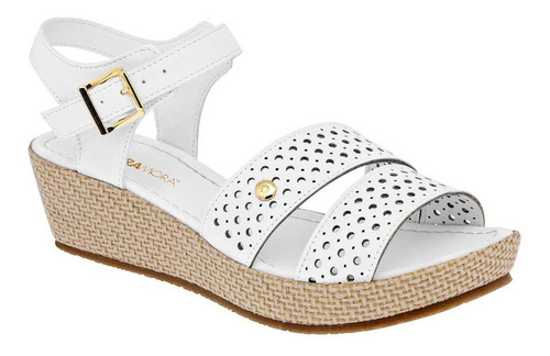 Sandalia Moramora 135039 Para Mujer Talla 22 Al 26 Blanco E2