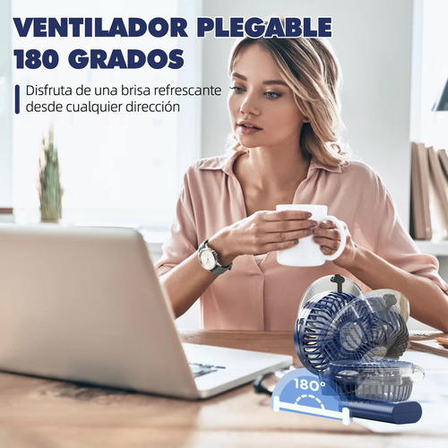 Ventilador Niebla Mini Plegable Mano Eléctrico Con 3 Niveles