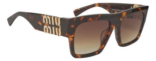 Miu Miu Mu 10ws Vau-6s1 Square Shape Tortoise Gold (Usado)