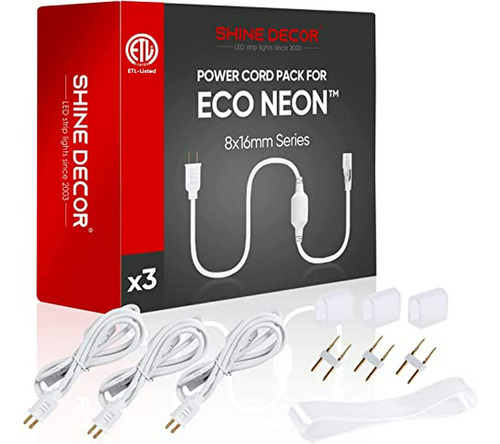 Kit De Luces Led Neon Con Cable De Alimentación De 40m/131.2