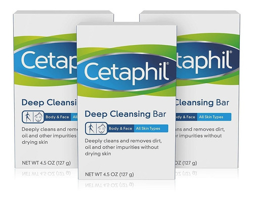 Imagen 1 de 1 de Jabón Cetaphil Barra Pack 3