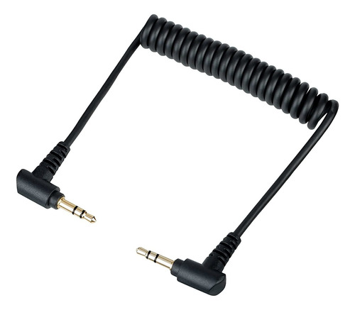 Cable Trs Macho Dual De 3.5 Mm, Negro/forma Espiral