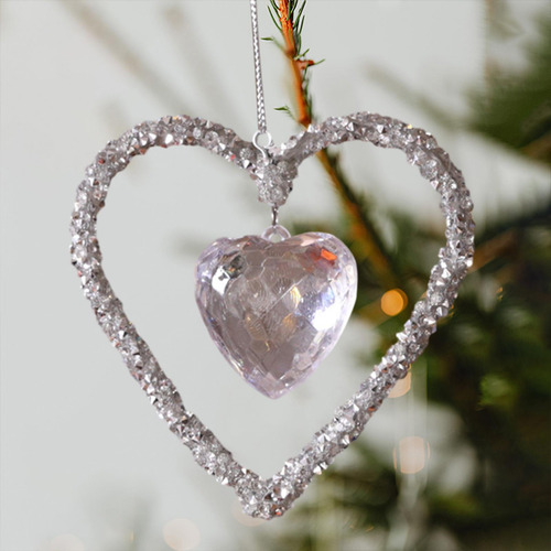 4 Decoración Del De Navidad Colgante En Forma De Corazón