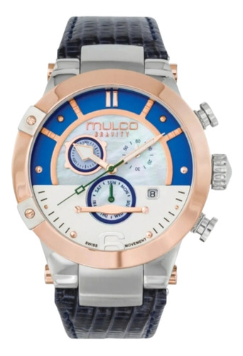 Reloj Mulco Mw5-4190-043 Modelo Gravity Con Correa De Cuero 