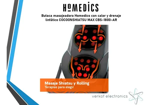 Butaca Masajeadora Homedics Cocoonshiatsu Max Cbs-1800-ar