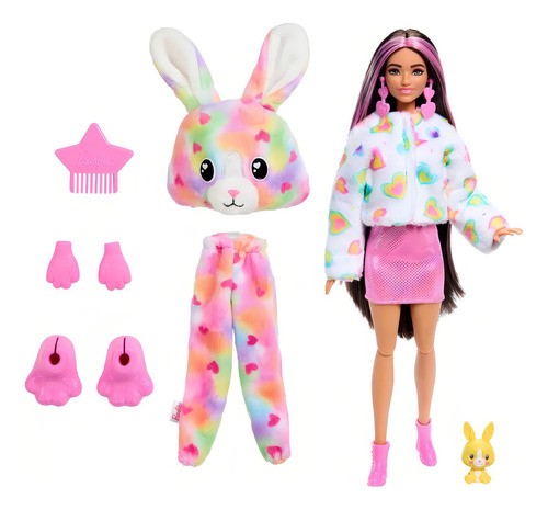 Barbie Cutie Reveal Color Wow Conejito Muñeca Y Accesorios
