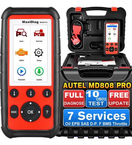 Autel Maxidiag Md808 Pro Obd2 Escaner, Herramienta De Diagno