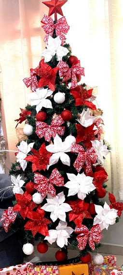 80 Enfeites Luxo Natal Vermelho Branco Ideal P/ Arvore 2,10m | Parcelamento sem juros 80 Enfeites Luxo Natal Vermelho Branco Ideal P/ Arvore 2,10m | Parcelamento sem juros
