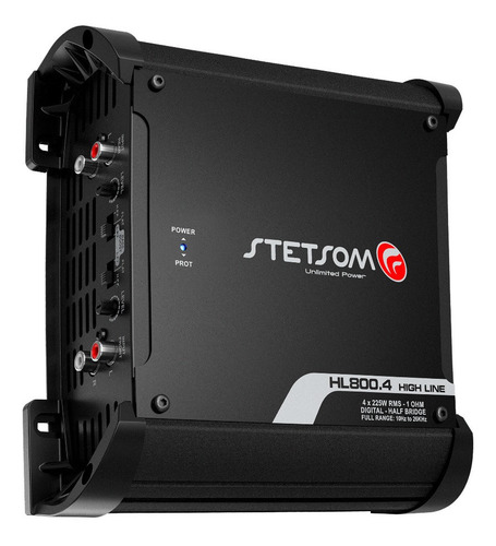 Stetsom Hl-800.4 900 Rms Stereo Digital 2 Ohms 4 Canais