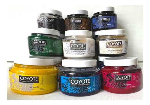 Imagen 1 de 1 de Tinta Para Grabado Coyote 3 Colores A Elegir De 200 Gramos