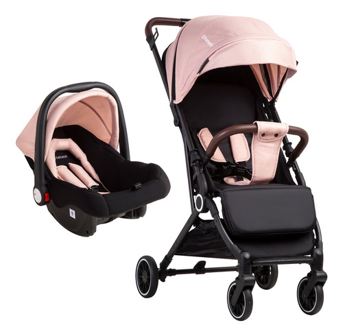 Coche Maleta Compacto Travel System soho Rosa Bebesit Color Rosado