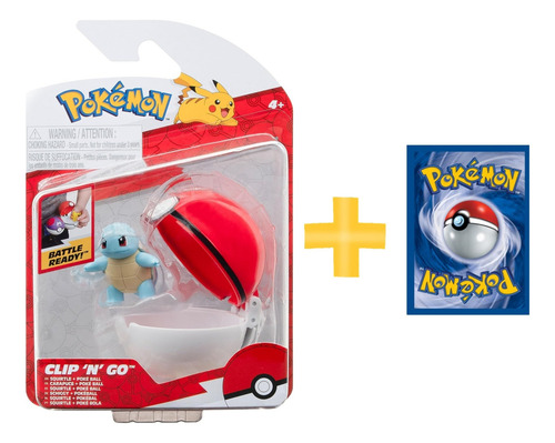 Squirtle Con Pokeball Figura De Colección+tarjeta De Regalo