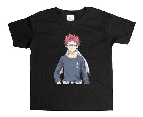 Remera Negra Niños Food Wars Shokugeki No Soma R124