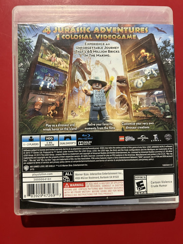 Lego Jurassic World . Ps3 (Usado)
