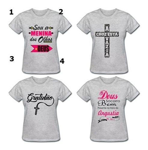 Kit 10 Camiseta Feminina C/dizeres Evangelicos Revenda