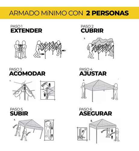 Imagen 5 de 8 de Carpa 3x3 Toldo Plegable Reforzada Impermeable Kipro Azul