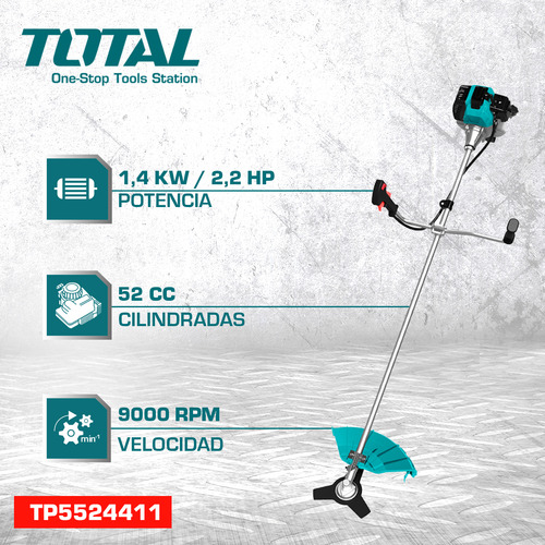 Imagen 4 de 12 de Desmalezadora Naftera 1,4kw 2,2hp Total