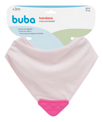 Babador Com Mordedor Rosa Buba