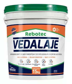 Vedalaje Impermeabilizante 15kg P/ Laje Rebotec