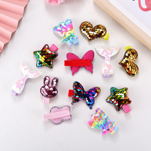 Clips De Cabello Zanwell Para Niñas, 12 Piezas Brillantes Cl