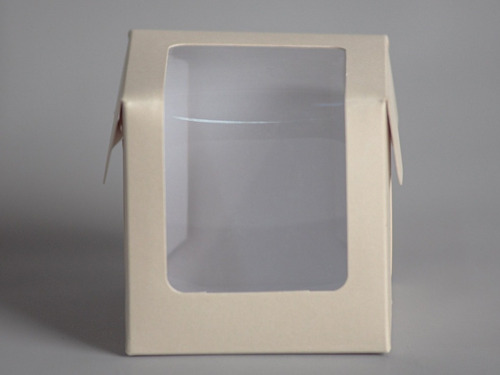 Imagen 2 de 3 de Caja 1 Pieza Con Visor 10x10x10 Cm (x50 U.) Tortas Mini Porciones Tazas Pvc Acetato - 050 Bauletto