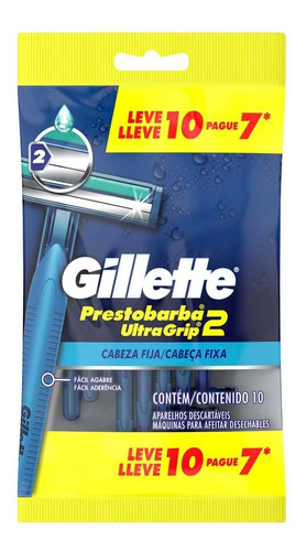 Rastrillos Desechables Gillette Prestobarba Ultragrip 10 Rastrillos