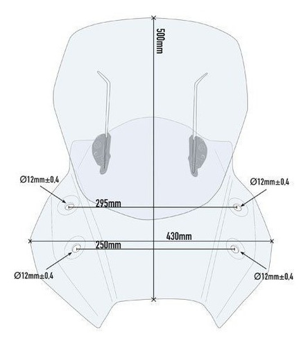 Imagen 2 de 3 de Cúpula Específica Para Moto Suzuki V-strom Dl 650 18 At/xt