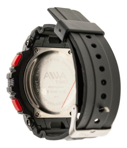Imagen 4 de 7 de Reloj Hombre Aiwa Time Cronografo Deportivo Sumergible Bug