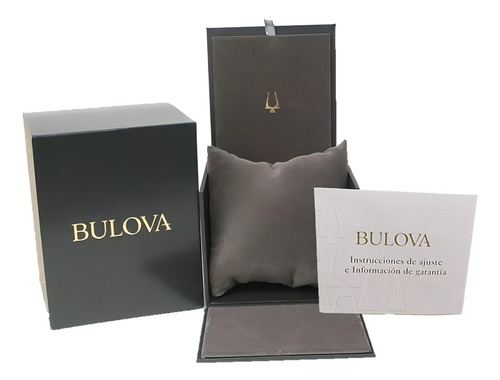 Reloj Bulova Hpq Archivo Historico 96b440 Super Seville Correa Plateado Bisel Plateado Fondo Azul