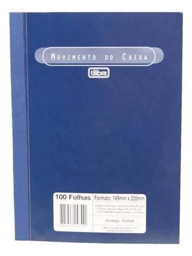 Livro Movimento Caixa Pequeno -tilibra 100 Fls