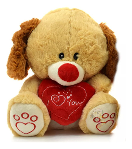 Perro De Peluche Con Corazón I Love You Te Amo Sweet Dog