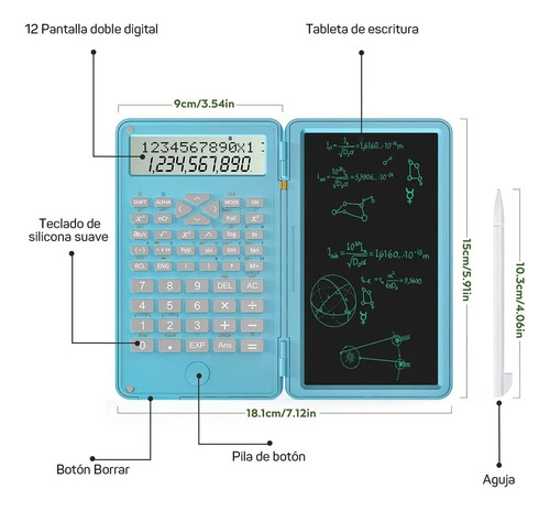 Cc Calculadora Científica De 240 Funções Com Tablet