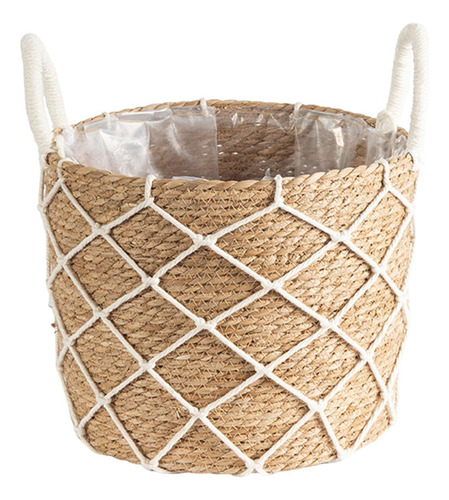 Suporte De Plantador De Piso, Cesta De Vime, Suporte De L