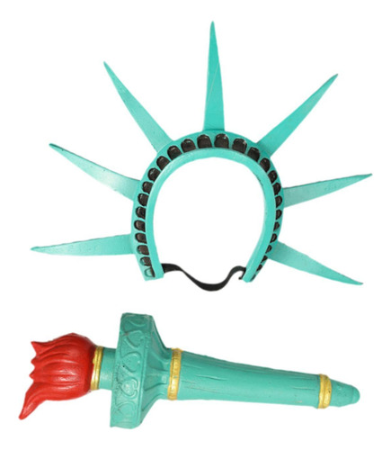 Estatua De Torch Y Corona Accesorios De Vestuario